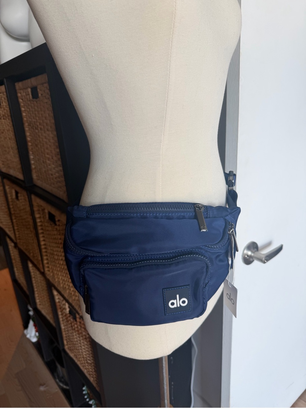 ALO Yoga Navy Waist Bag with Front Pocket